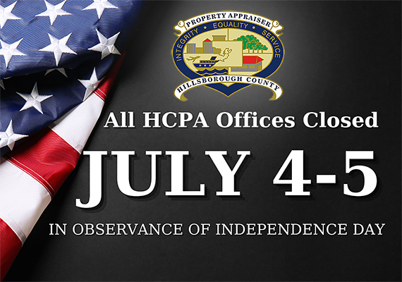 All HCPA offices closed July 4-5